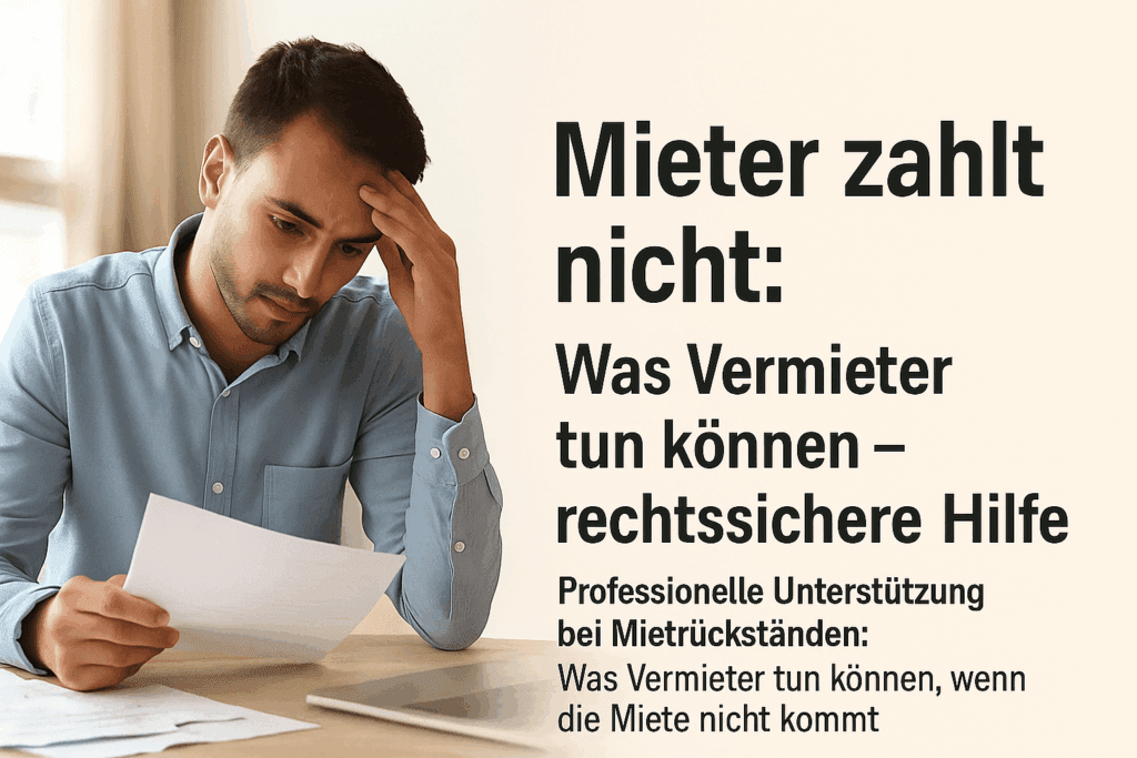 Vermieter hält offene Mietübersicht in der Hand – professionelle Unterstützung bei Mietrückständen durch Immobilien Ulrich Leipzig
